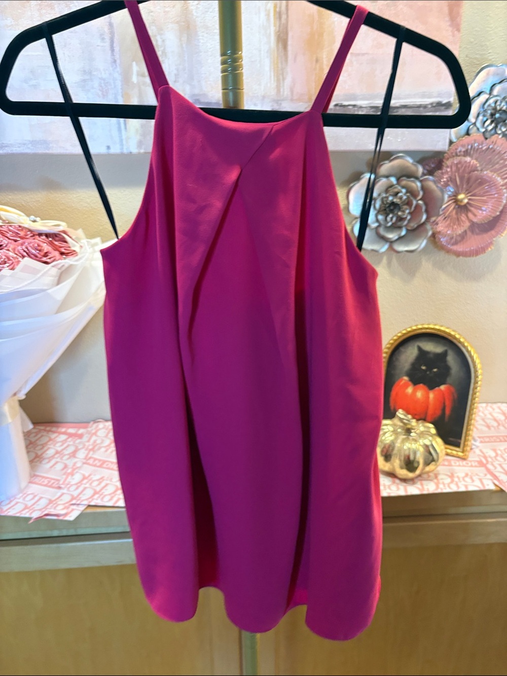 Women's Fuchsia Halter-Style Camisole Top